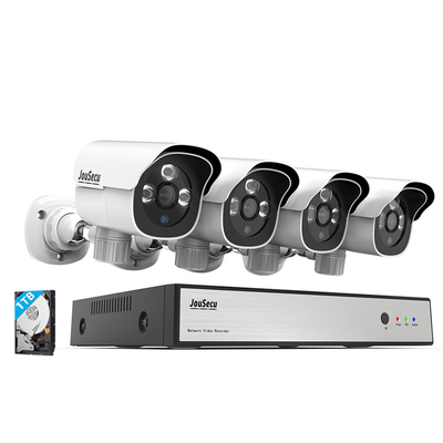 Night vision poe 8 channel nvr kit security h.265 compression 8mp cctv nvr systemn ip66 waterproof 5mp camera nvr
